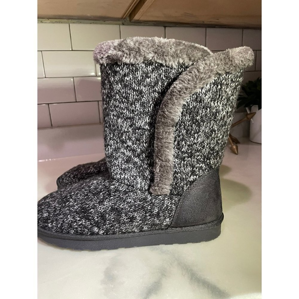 POP boots womens brown MEMORY FOAM WOMENS WINTER Mid calf BOOTS SIZE 10 COZY